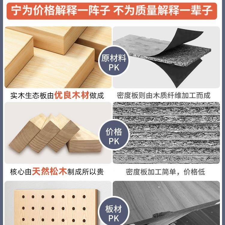 洞洞墙板实墙上置木物架FJV质墙壁挂书架木隔板收纳架挂板墙面