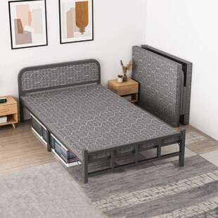 折叠床1米2折叠床单人床1米2家用简易床成人出租房用1米5宿舍铁床