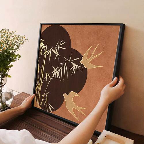 中古风书法字画客厅装饰画复古中式卧室挂画桌面摆画电视柜摆件