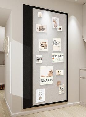 毛毡板墙贴照片墙客厅墙面装饰高级感背景墙相片展示墙毛粘护墙板