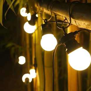 G50球泡灯串LED庭院装 饰彩灯串婚礼节日户外防水跑马灯串灯