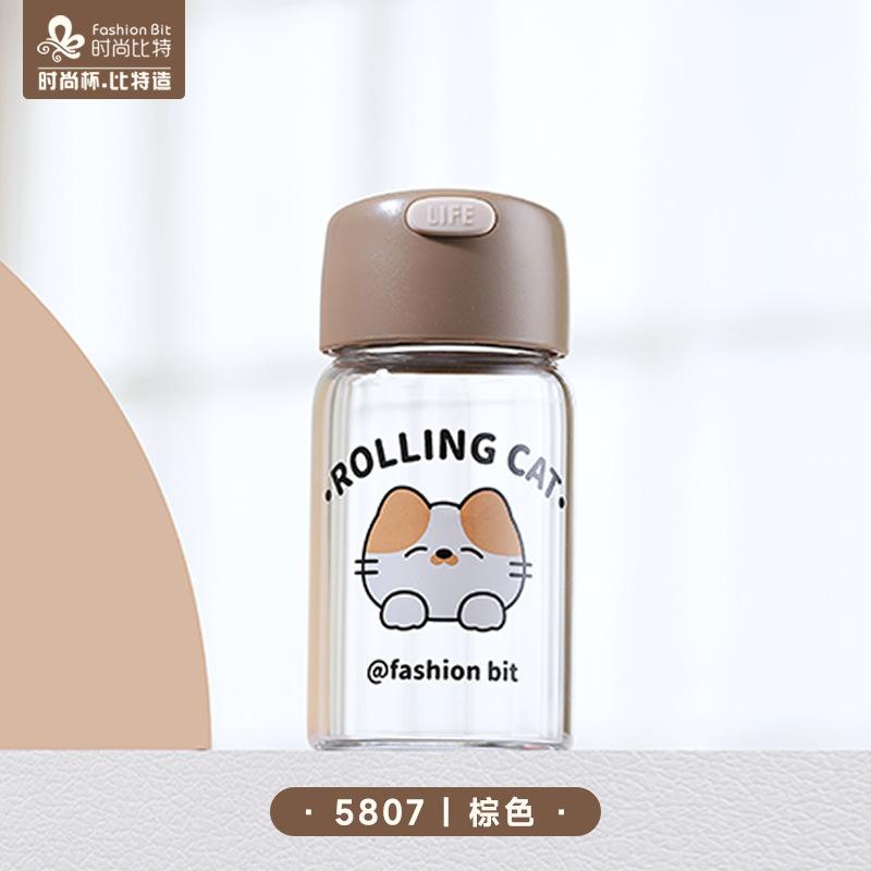 玻璃杯耐高温韩版卡通可爱玻璃杯