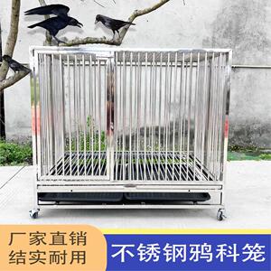 成都丫丫乌鸦笼定制不锈钢笼鸦科笼防伤羽毛鸡笼鸽子笼狗笼鸟笼