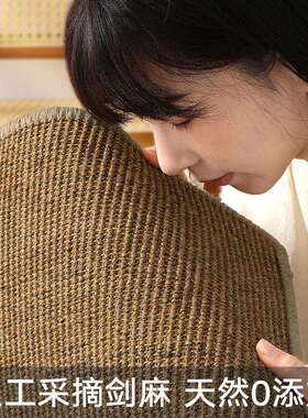 现代简约天剑麻垫入户然编门口除尘脚垫户外手工织玄关地进门芮朵