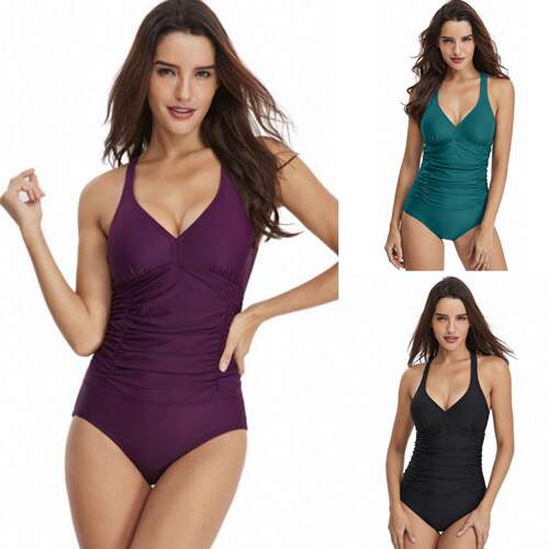 One-piece swimsuit women's swimsuit belly covering