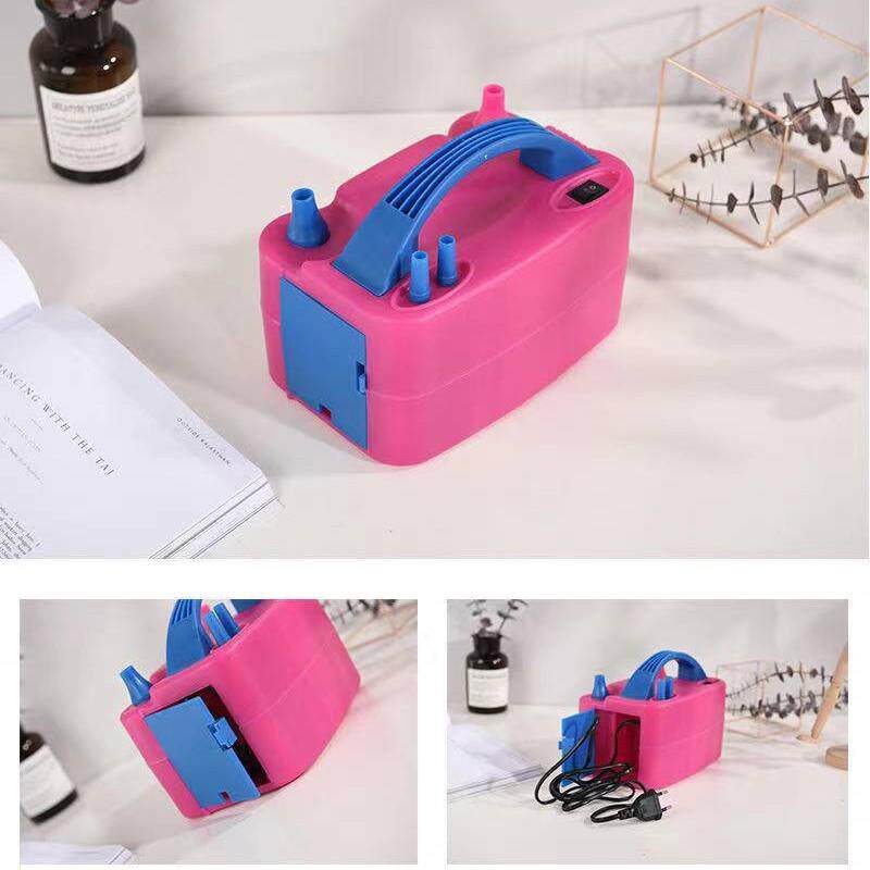 电动打气筒吹气球机充气泵双孔自动打气机双层气球婚房吹气球神器