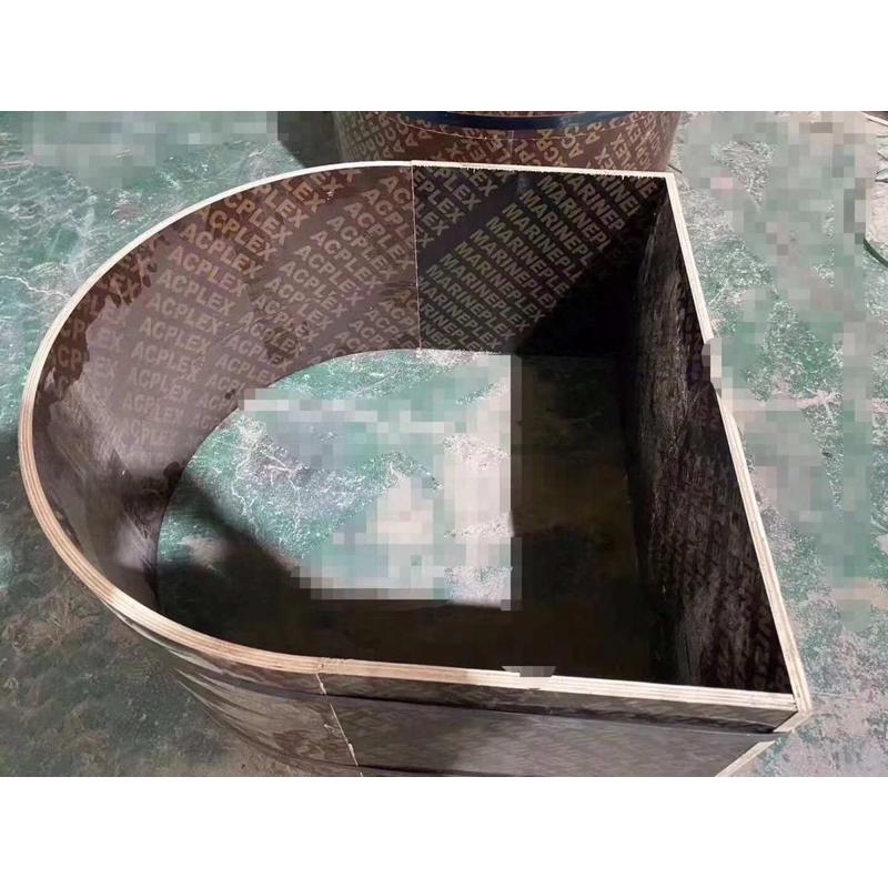 建筑圆模板井筒圆形柱异型高铁倒角模具电力工程木质定型圆弧