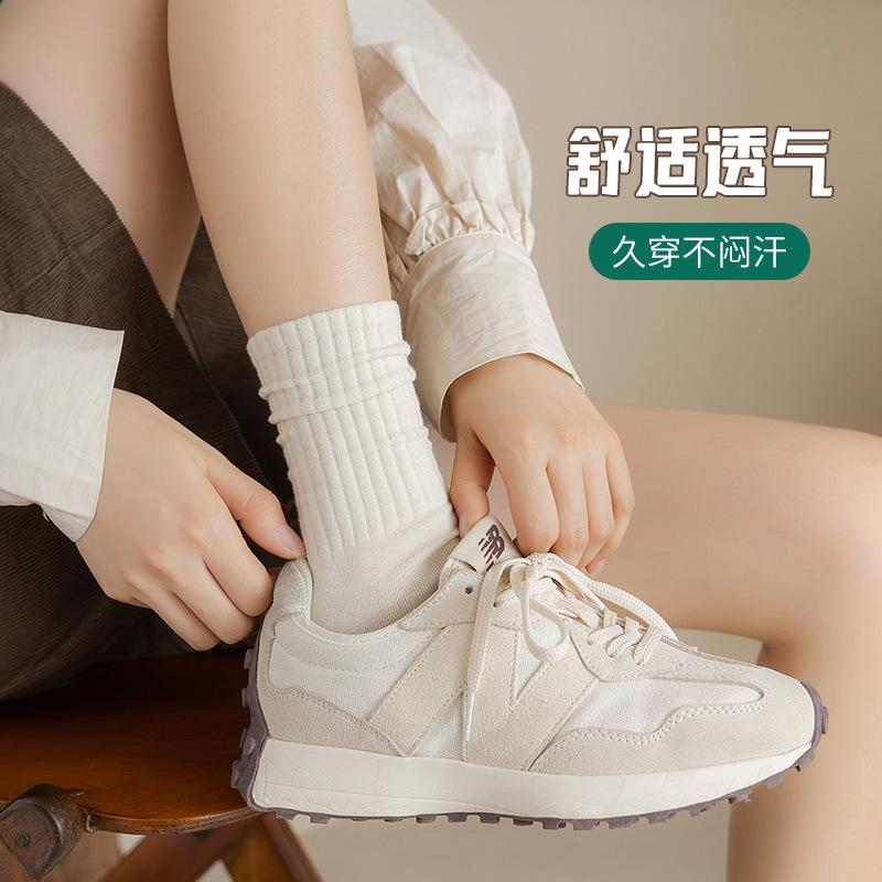 ins诸暨堆堆袜子纯棉月子中筒袜