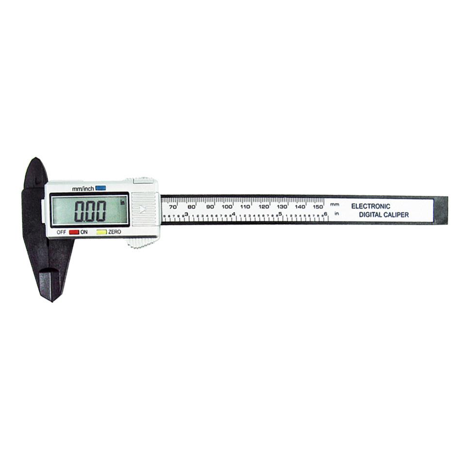电子数显游标卡尺0-100-150mm全塑料数字卡尺游标深度尺多种包装