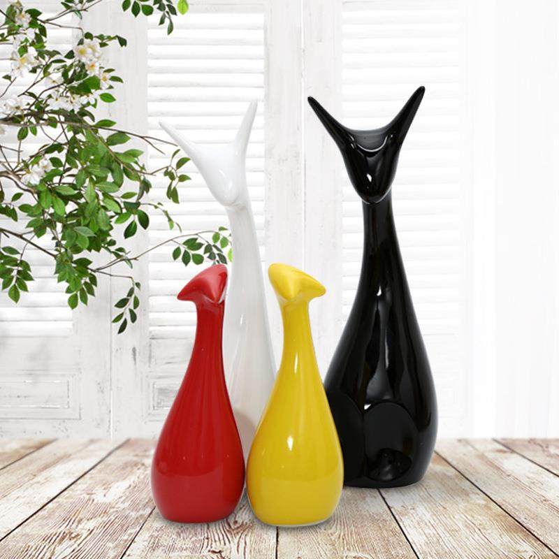 四口鹿之家北欧创意电视柜工艺品陶瓷摆件卧室家居装饰品时尚摆设