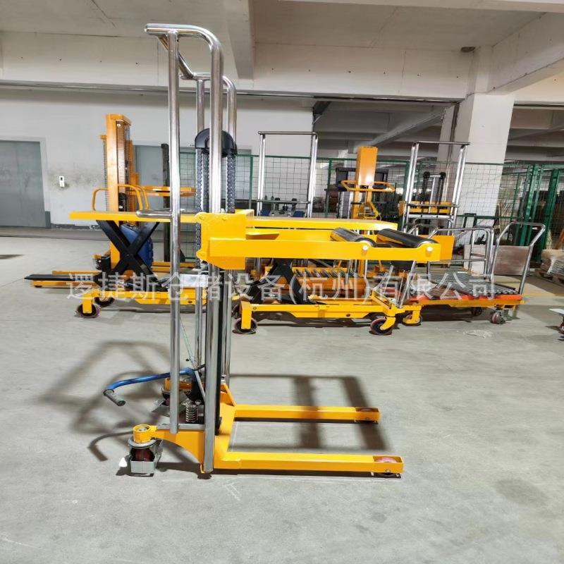 供应轻型卷膜堆高车 半电动轻型上料车模具纸卷升高车站人平台