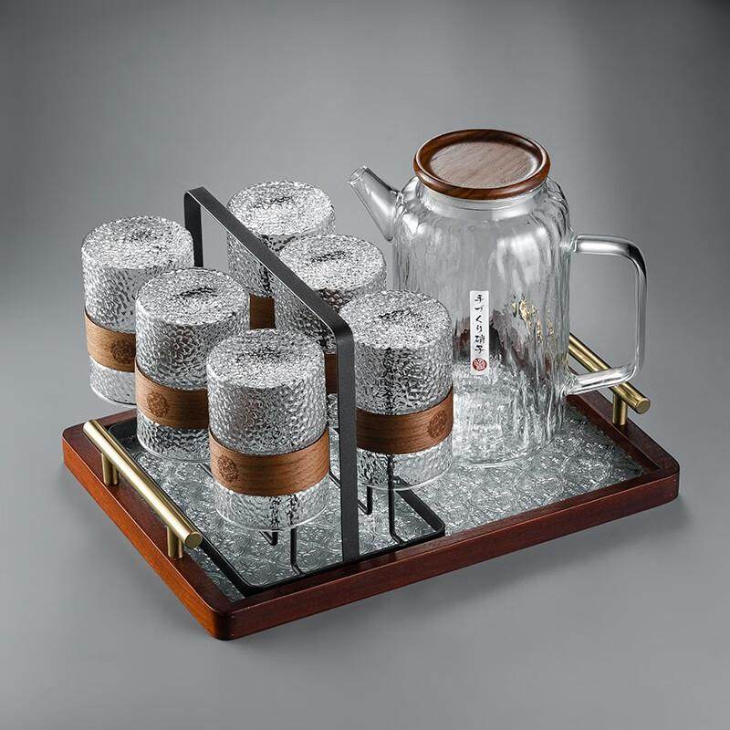 中式复古玻璃水杯套装待客家用客厅具茶杯杯具家茶庭轻奢喝水杯子,橡塑材料及制品,玻璃容器/玻璃瓶,淘宝优惠券,粉丝福利购,淘宝优惠卷
