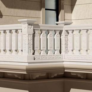 罗马柱栏杆模具阳台护栏花瓶柱水泥柱栏杆欧式房屋铸造护栏模型