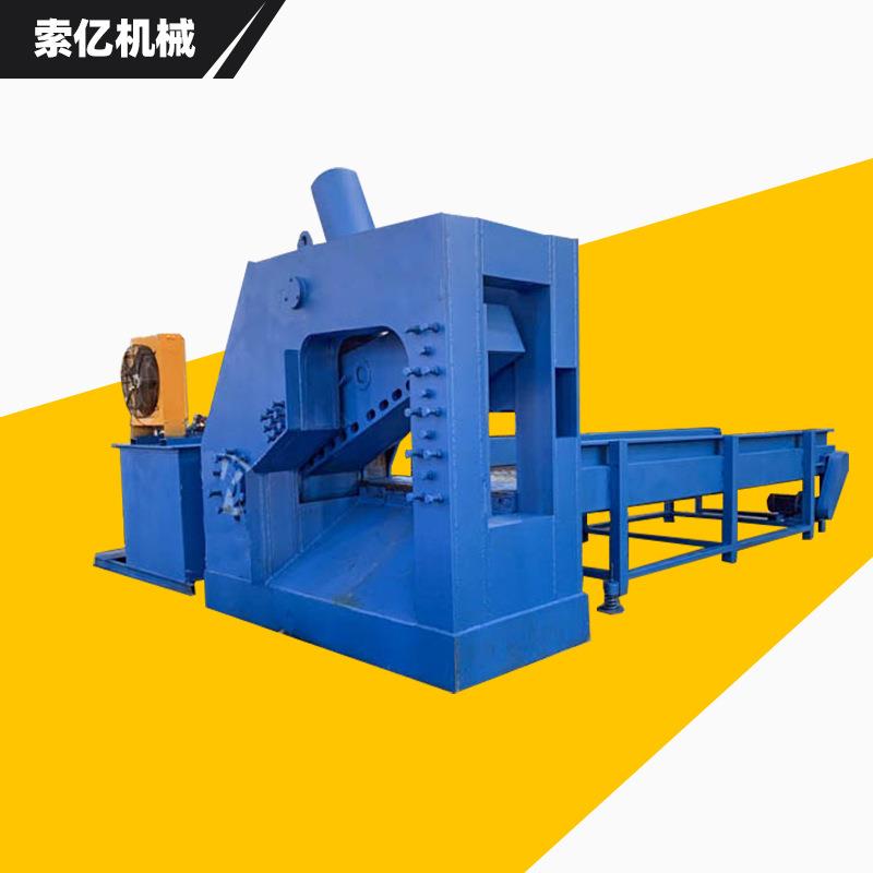液压钢板边角料虎头剪切机自动喂料压料废旧煤气罐剪切机虎头剪