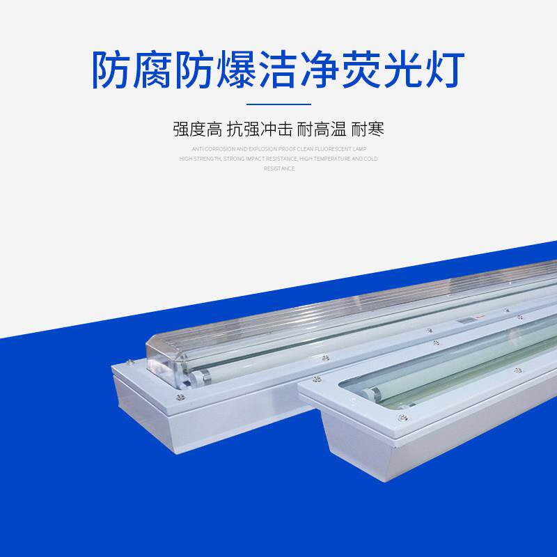 LED防爆洁净灯 双管净化灯 无尘车间厂房防爆照明 消防安检支架灯