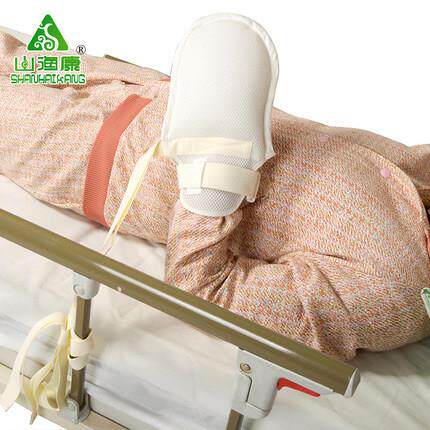 加强款约束手套卧床老人防抓挠拔管躁动病人手腕固定绑带