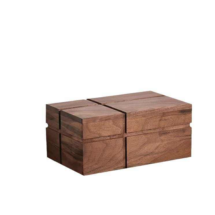 创意黑胡桃抽纸盒纸巾盒桌面客厅实木收纳盒抽拉式简约办公桌,家居饰品,装饰纸巾盒,淘宝优惠券,粉丝福利购,淘宝优惠卷