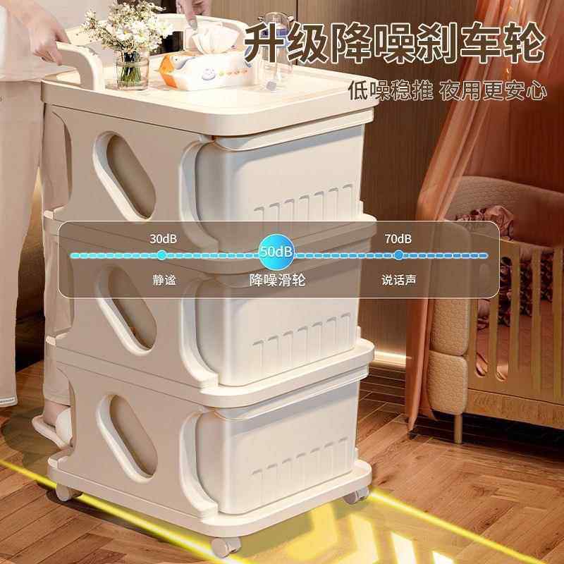 德国小推车零食置物架婴儿用品收纳柜多层收纳可移动宝宝玩具收纳