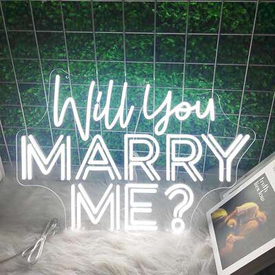 Will you marry me外贸求婚灯Led霓虹灯字母发光灯牌造型发光灯牌