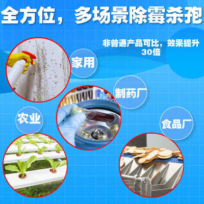过氧化氢银离子空气实验物体杀灭真菌霉菌斑消毒孢子芽孢专用剂液