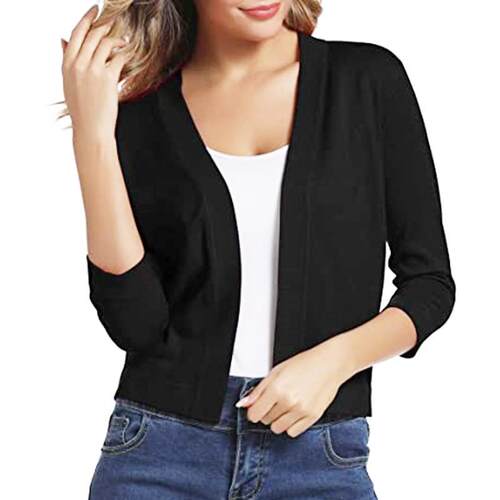 Knitted sweater women's short jacket knitted