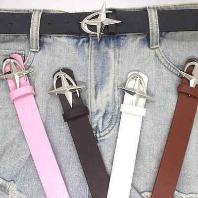 Canyue Cross Star Buckle Belt小众皮带