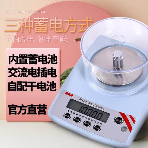 上海浦春JY精密子天平100g/g200g/300g/500SPL/600g电/0.01g 充电