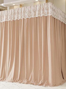 2可定制床帘遮光布蚊帐2挡风家用体卧室一式支架XH02845床幔加厚0