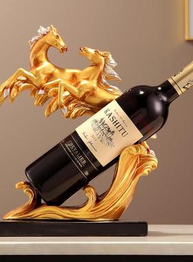 酒柜摆件客厅2025新款创意马酒架红酒托新中式客厅电视柜玄关酒柜