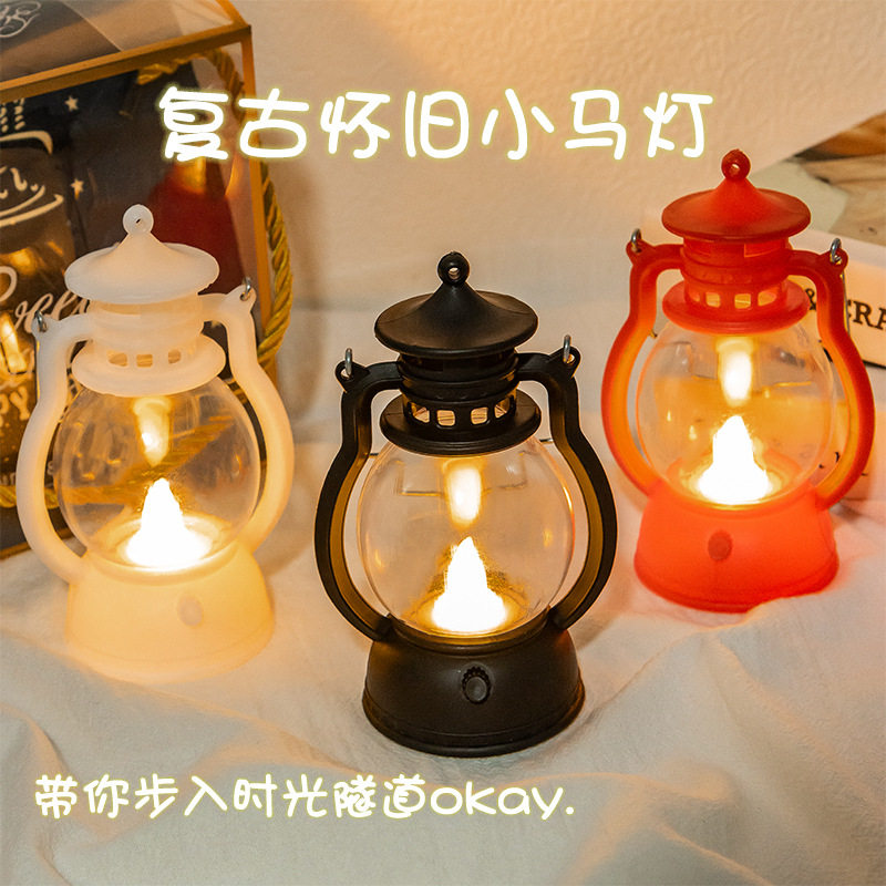 圣诞节复古小马灯LED电子蜡烛灯手提小油灯创意节日装饰用品摆件,节庆用品/礼品,蜡烛,淘宝优惠券,粉丝福利购,淘宝优惠卷