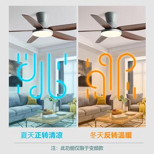 吸中顶扇灯0225新款 客209厅餐厅吊扇灯风大风力现代简约山灯具智