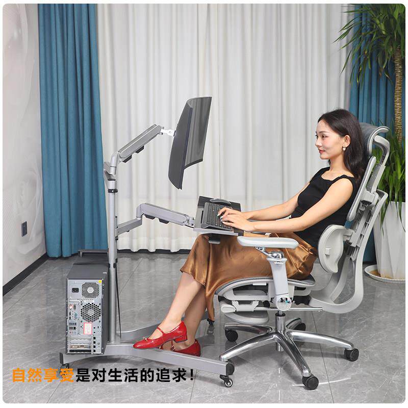 OK托懒人床上床边电脑懒人桌家用现代简约省空间台式一键气压升降