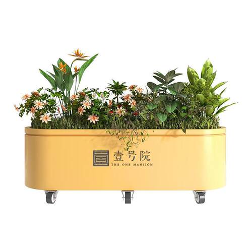 铁艺户外花箱花架餐厅外摆室外奶茶店咖啡厅花槽隔断围栏带轮子