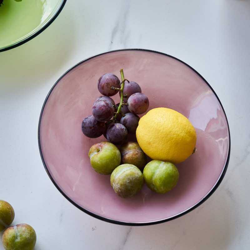 高级感大口果盘玻璃花瓶摆件轻奢高档客厅桌面插花装饰品摆设,家居饰品,花瓶,淘宝优惠券,粉丝福利购,淘宝优惠卷