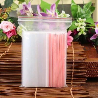 500 Pcs Clear Plastic Storage Transparent Zipper Reclosable