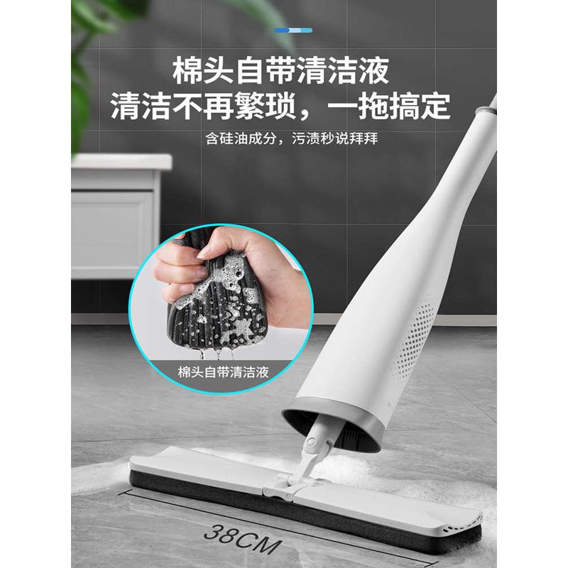 J6DA免手洗海绵拖把家用一拖净2022新款舒棉对折式懒人卫生间吸水