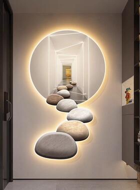 石l来运关转玄装饰画现代轻奢入户ZA0510廊尽头挂画走延伸感壁画e