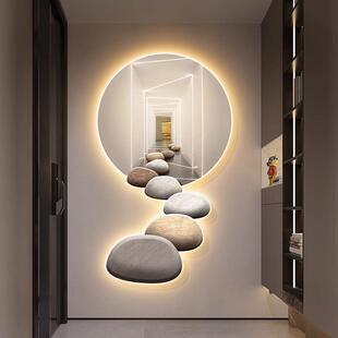 石来转玄关装 饰画代现轻奢入户ZA0510走廊灯尽头挂画延伸感壁画l