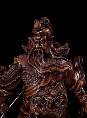 关帝神威武财神关公精品树脂摆件工艺品开业客厅家居装饰礼物招财