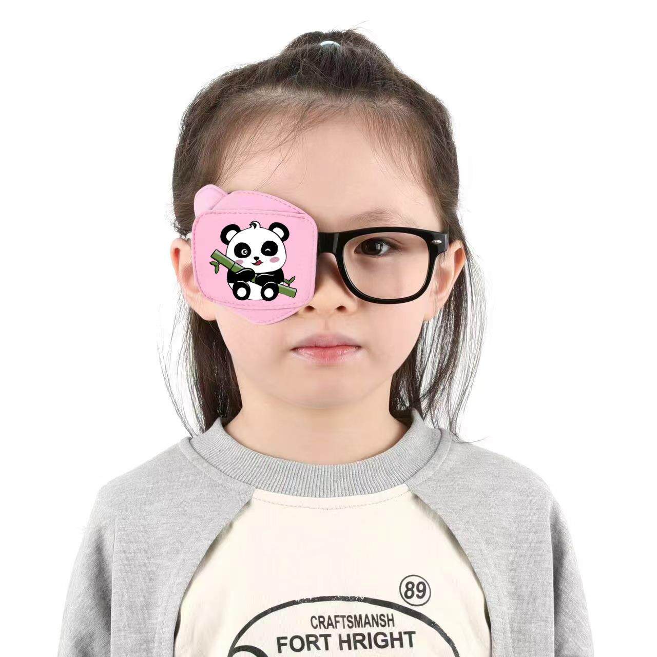 儿童卡通棉布弱视矫正眼镜罩可水洗遮盖训练全覆盖斜视近视单眼罩