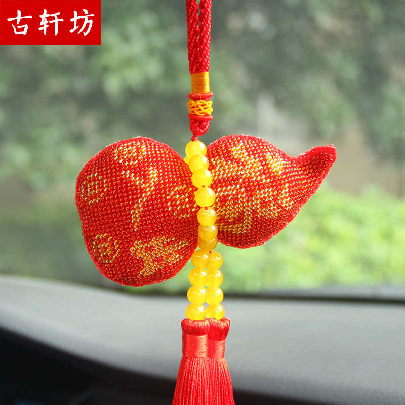 精品高档汽车挂件纯手工十字绣成品葫芦车内装饰品吊坠保平安符挂