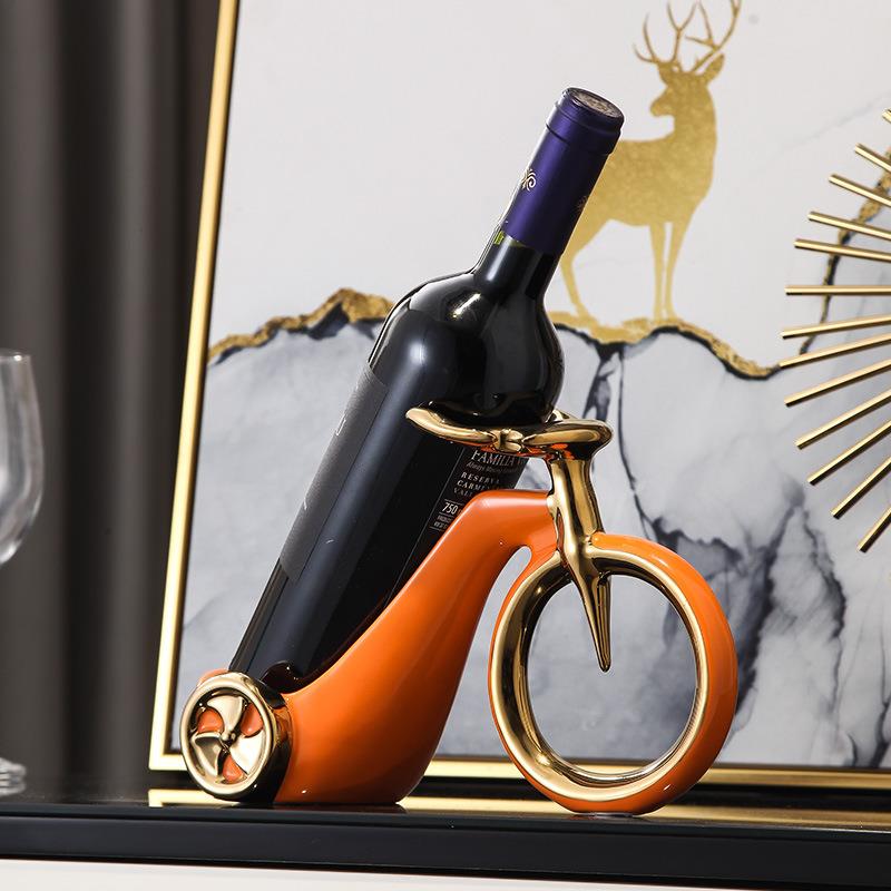 轻奢风红酒架件创AIU意家酒居柜电视柜摆书房间装饰品厅陶瓷工客