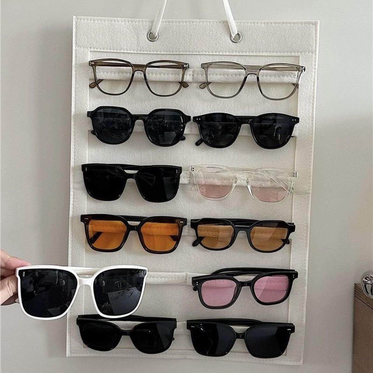 墨镜收纳盒壁挂式太阳镜展示发饰挂袋近视眼镜盒子多格家用眼镜袋,居家布艺,挂袋,淘宝优惠券,粉丝福利购,淘宝优惠卷