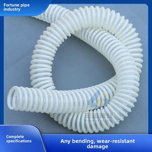 Pu塑料软管供风管耐磨耐高温工业真空软管内壁光滑塑料筋波纹塑料