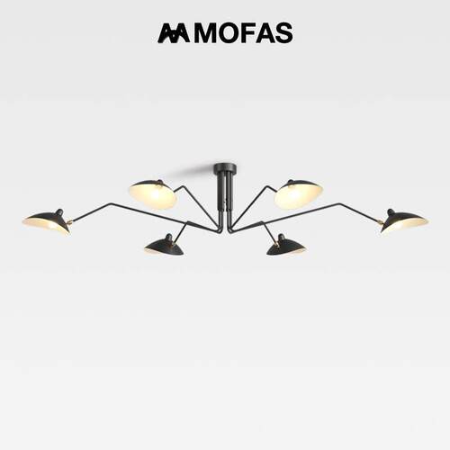 MOFAS北欧张牙舞爪客厅吊灯设计师覆古工业风卧室创意简约大气灯