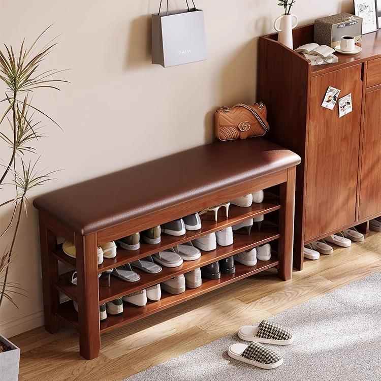 实木换鞋凳简易多层多功能收纳一体家用入户进门口可坐穿换鞋架子