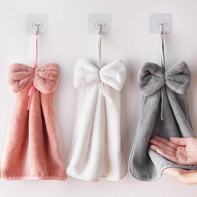 Bow-shaped hand towel, hanging style, suitable for kitchen a