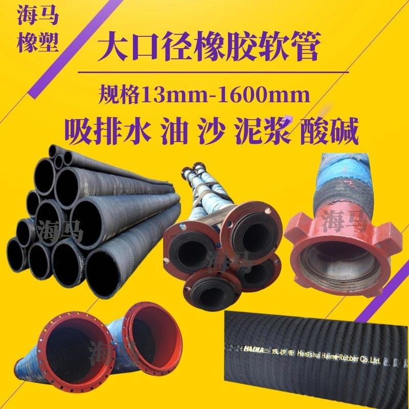 水泵专用 大口径螺旋钢丝法兰吸排水管 钢丝骨架水龙胶管现货