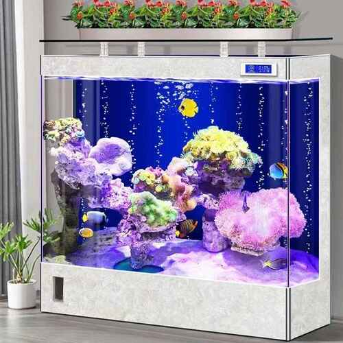 超白玻璃鱼缸家用客厅靠墙一体落地式循环水方缸水族箱生态免换水