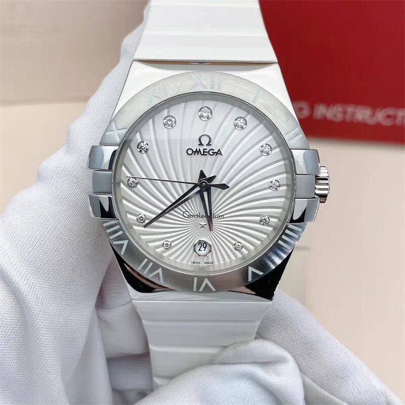 一口价98新欧米茄星座系列手表女士正品123.13.35.60.52.001